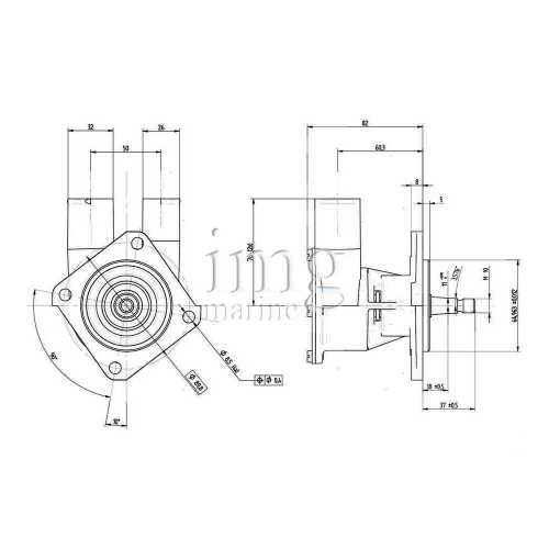 Pompa F5B-9 Johnson 10-13283-01 misure