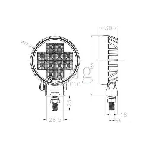 Faretto da coperta/pozzetto S-Line D80 12W Flood disegno