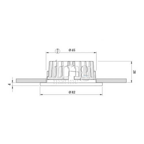 Faretto Led inox KAI-HP disegno
