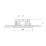Faretto Led inox KAI-HP disegno