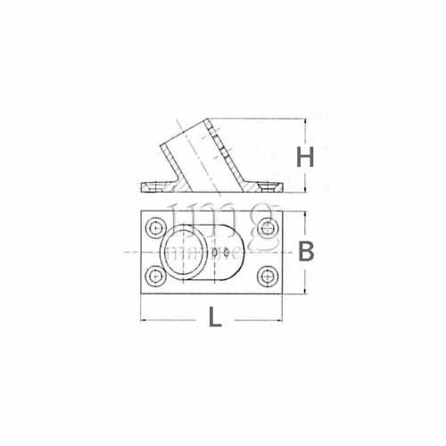 Base quadra 60° microfusa inox 316 misure