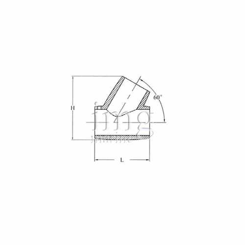 Raccordo T 60° microfuso inox 316 misure