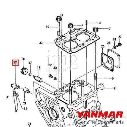 Rubinetto scarico liquido refrigerante 1/4" Yanmar disegno