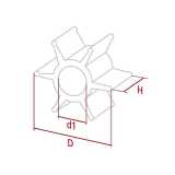 Girante 119175-42650 Yanmar originale motori 4LHA