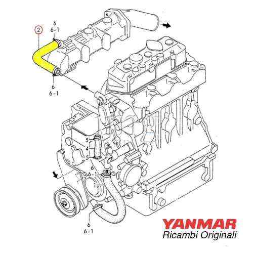 Tubo acqua raffredamento 2 motore 3HM35 disegno