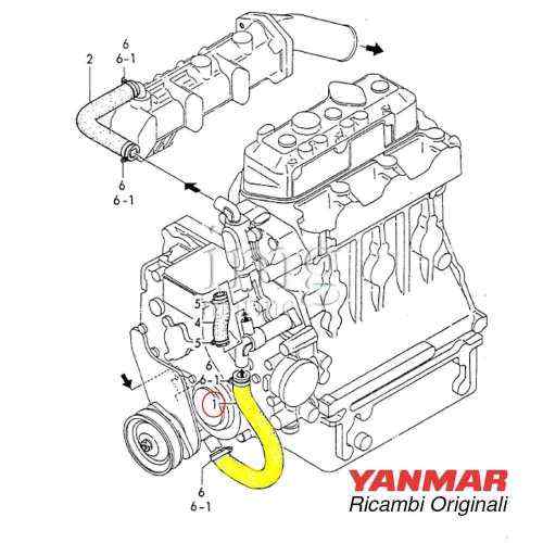 Tubo acqua raffredamento 1 motore 3HM35