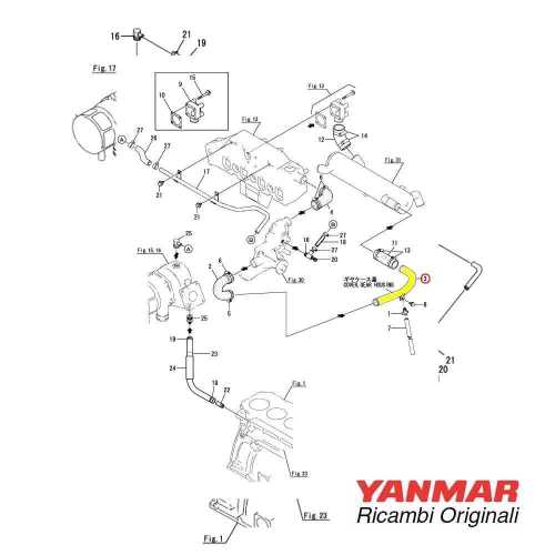 Tubo acqua raffreddamento 4LH Yanmar 4lha-ST/DT
