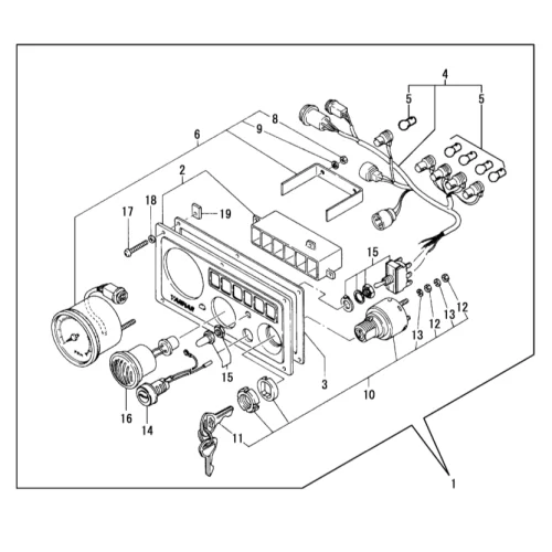 Quadro elettrico B YANMAR componenti