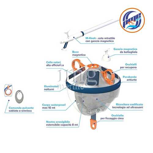 Gavitello autoaffondante per recupero trappa Gavitello autoaffondante Click Easy e mezzomarinaio MHook-E - Dettagli