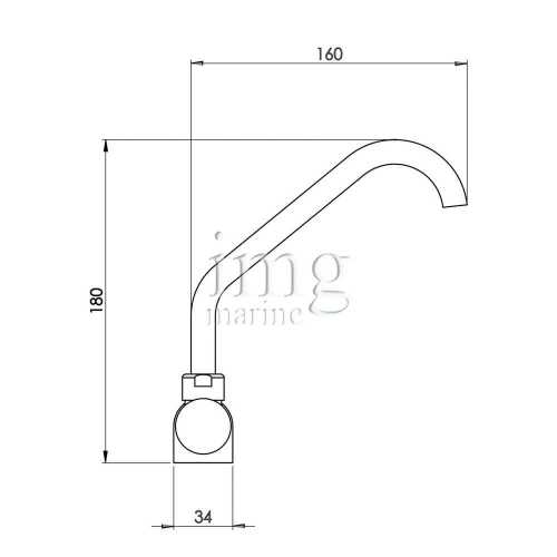 Rubinetto miscelatore Extreme abbattibile profondità