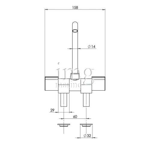 Rubinetto miscelatore Extreme abbattibile misure