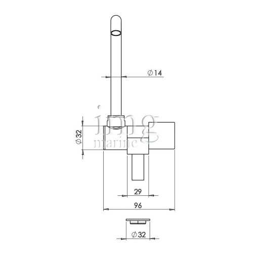 Rubinetto Extreme abbattibile misure