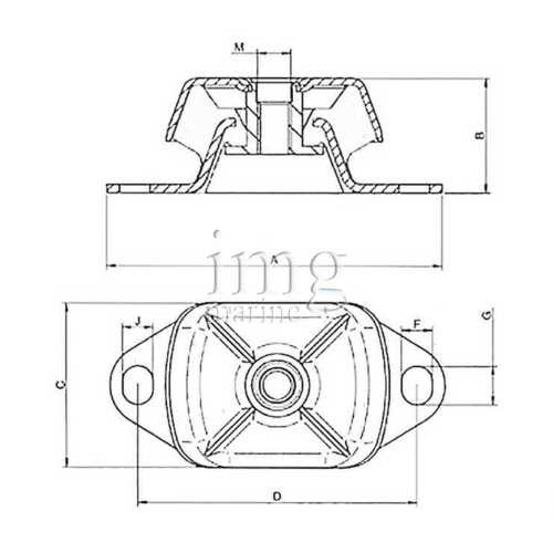 Supporto antivibrante XD disegno