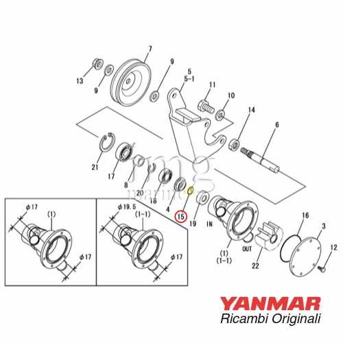 Oring pompa Acqua di mare Yanmar GM YM