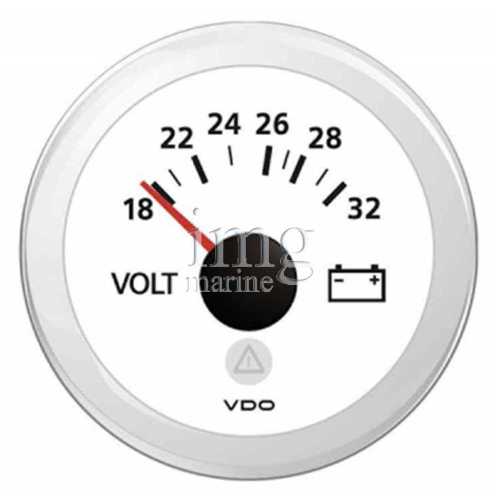 Indicatore voltmetro VDO View-Line White