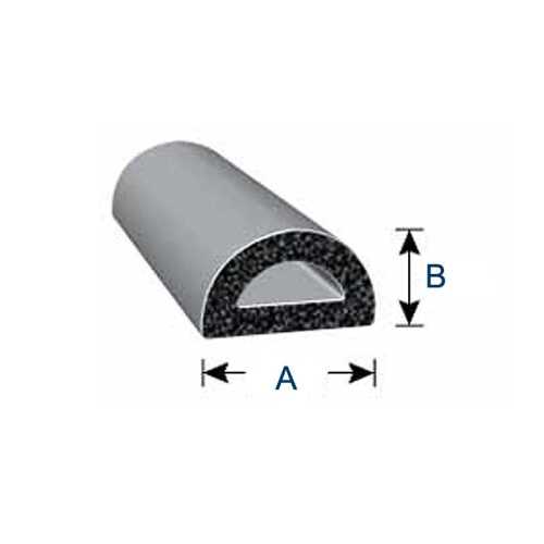 Guarnizione autoadesiva Trim-Lok con profilo a D colore nero