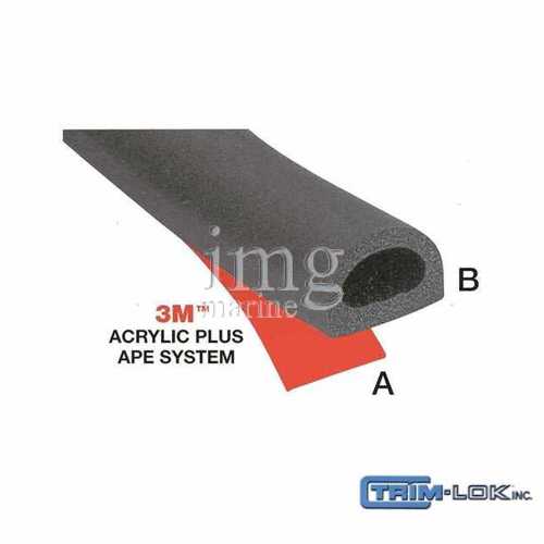 Guarnizione Trim-Lok profilo DD black autoadesivo 3M