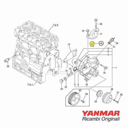 Sensore termostato circuito acqua dolce motori Yanmar serie YM BY