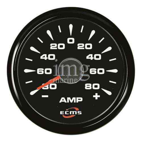 Amperometro con Shunt ECMS All Black analogico