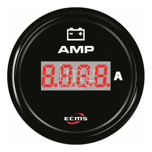 Amperometro con Shunt ECMS All Black digitale