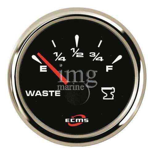 Indicatore livello acque grigie-nere ECMS Black Chrome