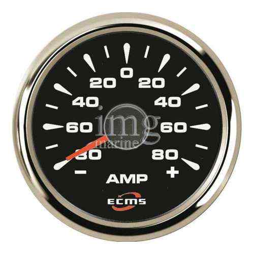 Amperometro con Shunt ECMS Black Chrome analogico