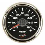 Amperometro con Shunt ECMS Black Chrome analogico