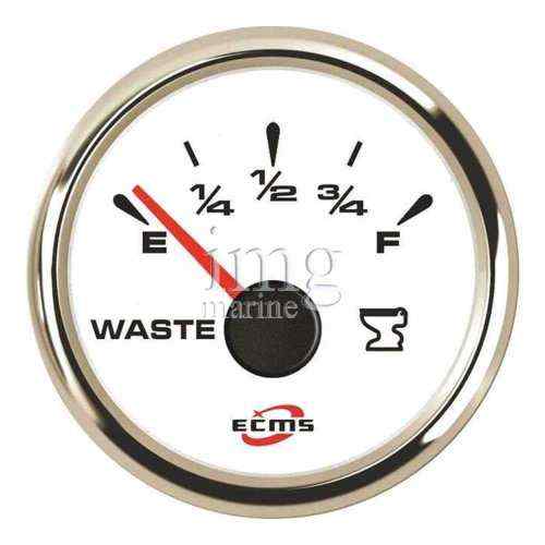 Indicatore livello acque grigie-nere ECMS White Chrome