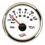 Indicatore pressione olio ECMS White Chrome 5