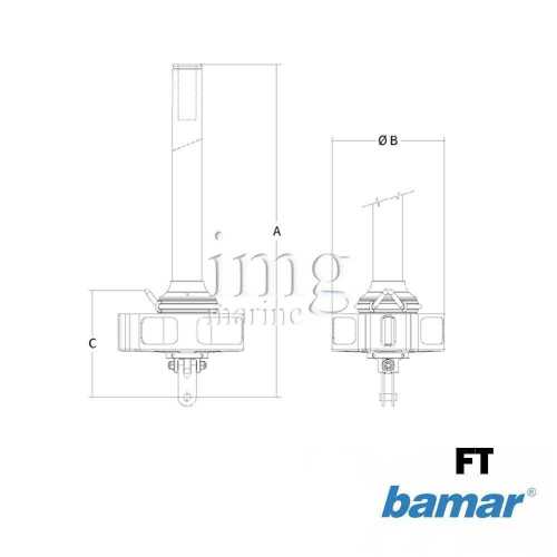 Avvolgifiocco Bamar FT 1 Furler - Disegno