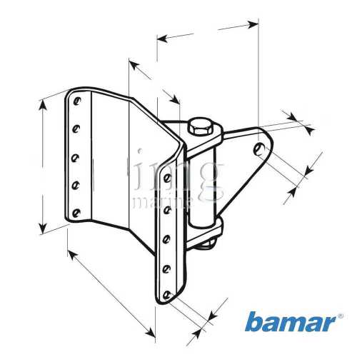 Attacco snodato piede albero per Vang 300 Bamar