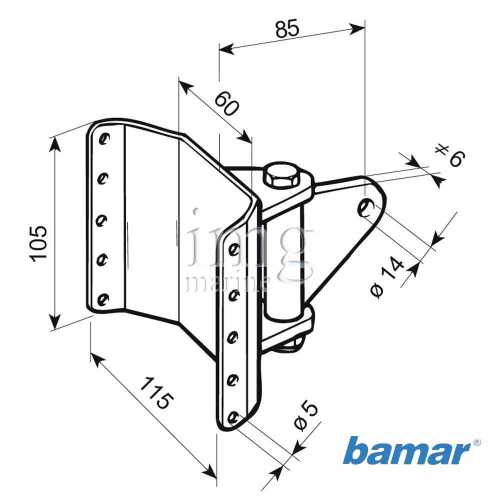 Attacco snodato albero per Vang 200 / 300S Bamar