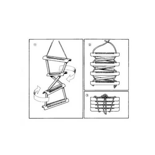 Scaletta pieghevole "Twist" tipo biscaglina disegno Scaletta pieghevole "Twist" tipo biscaglina disegno