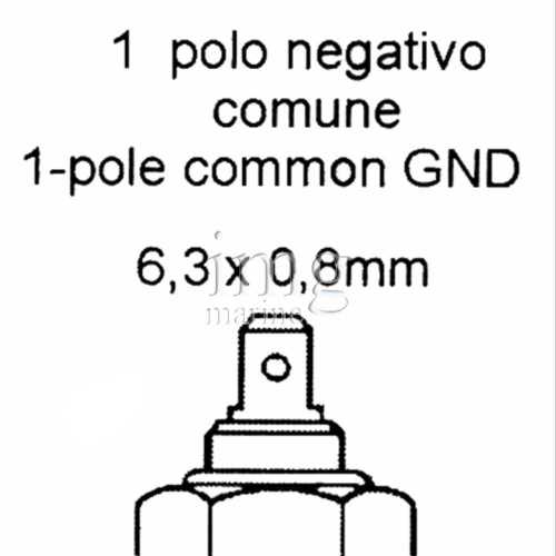 Sensore trasmettitore di temperatura 1 polo VDO disegno