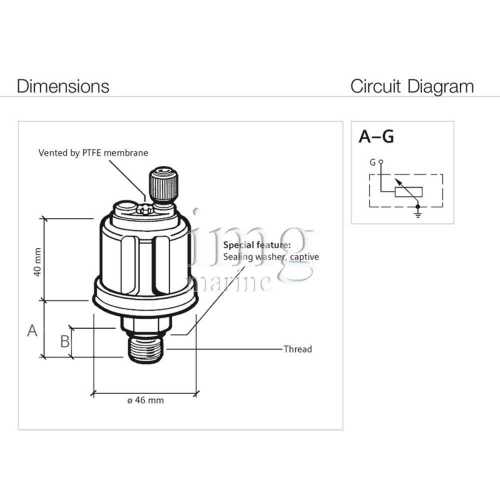 Sensore pressione olio tipo A1 1/8 VDO scheda
