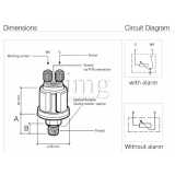 Sensore pressione olio tipo B3 VDO scheda