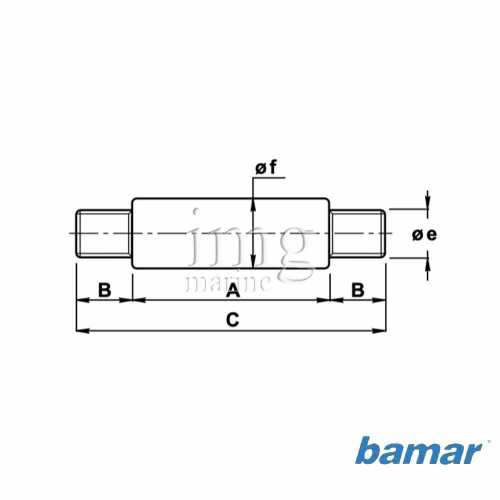 Misure perno speciale per lande avvolgifiocco GFM C3 C4 Bamar