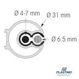 Avvolgifiocco manuale 609-S Plastimo - Disegno canalina