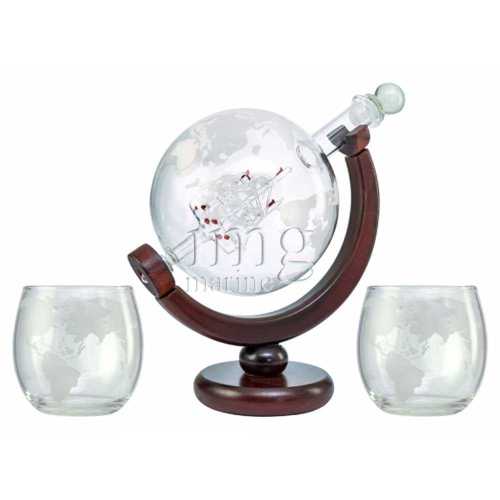 Decanter con globo in vetro