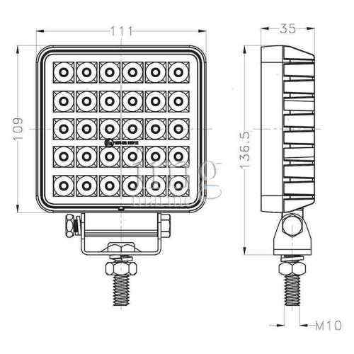 Faretto da coperta/pozzetto S-Line Q110 30W Flood disegno