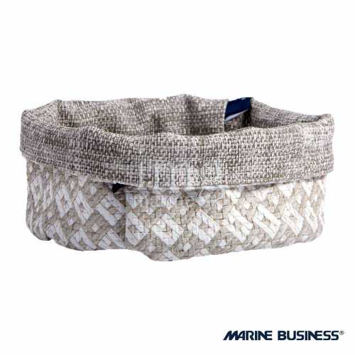 Cestino Aruba Beige Large Marine Business - Lato a rombi