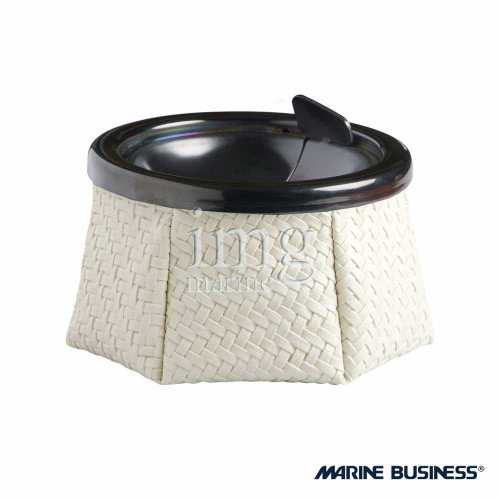 Posacenere antivento Rattan Beige Marine Business con vaschetta portacenere Posacenere antivento Rattan Beige Marine Business con vaschetta portacenere