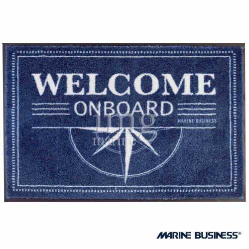 Tappetino antiscivolo Welcome Blu Marine Business