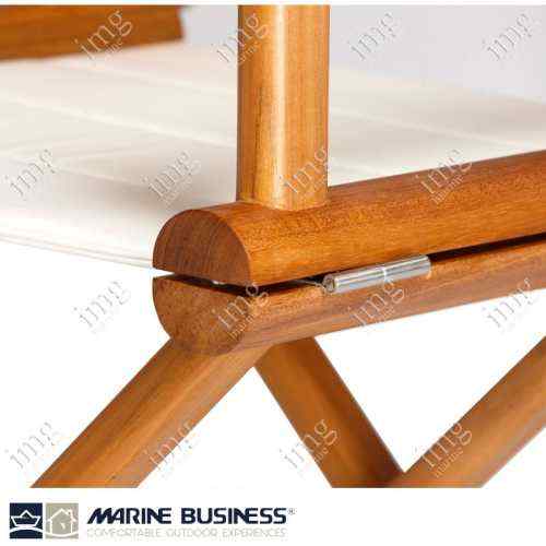 Sedia Regista pieghevole in Teak e Olefina Marine Business Sedia Regista pieghevole in Teak e Olefina Marine Business