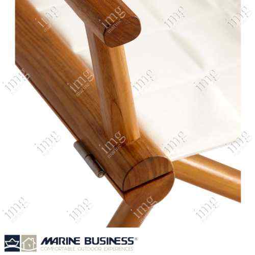 Sedia Regista pieghevole in Teak Marine Business dettaglio finiture Sedia Regista pieghevole in Teak Marine Business dettaglio finiture