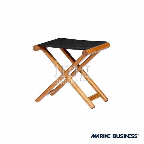 Sgabello Teak pieghevole Nero Marine Business
