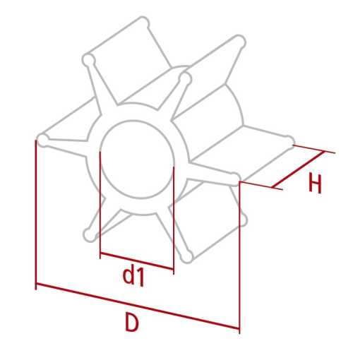Girante 09-1028B-9 Johnson misure Girante 09-1028B-9 Johnson misure