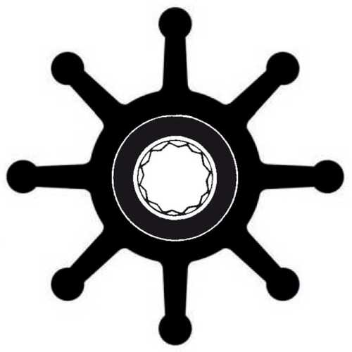Girante Johnson 09-1028B-9 in Nitrile resistente agli oli Girante Johnson 09-1028B-9 in Nitrile resistente agli oli
