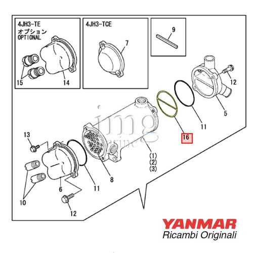 Guarnizione scambiatore Olio Yanmar 4JH3