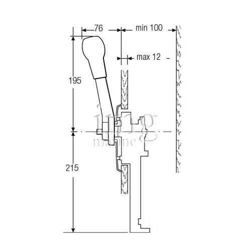 Comando monoleva Teleflex 700SS misure